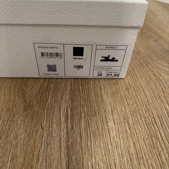 Authentic! Dior Dioract Woven Raffia Sandals - Black - Picture 9 of 11